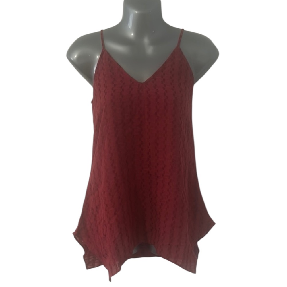 Boho Organic Red Nina Tank Top NWT Large